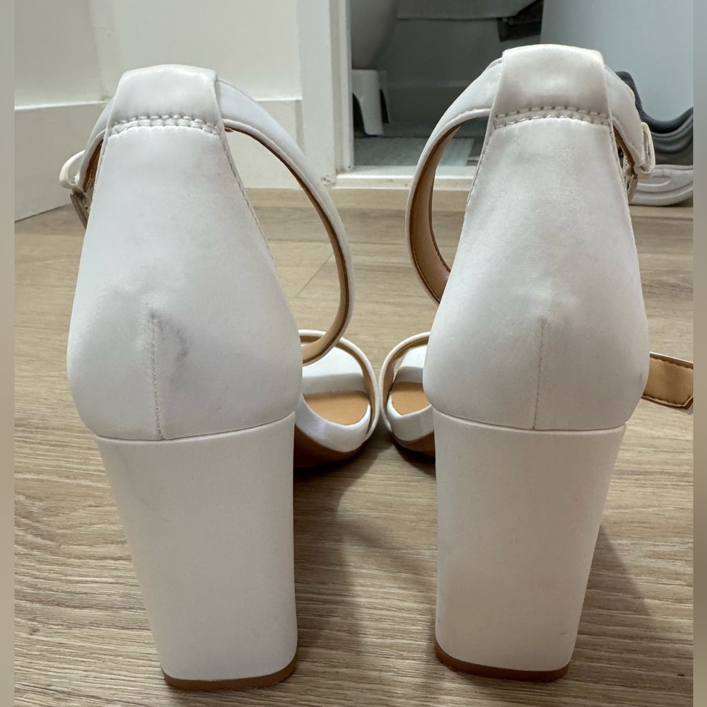 White Block Heel - Picture 7 of 10